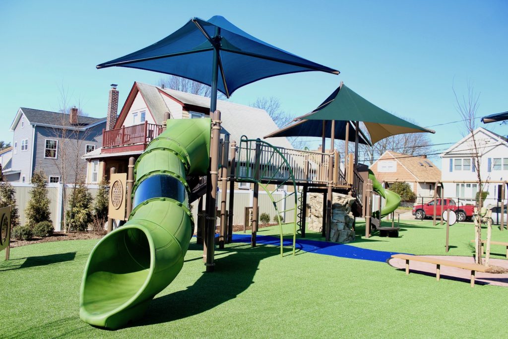 Synthetic playground turf
