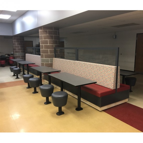 Cafeteria booth seating