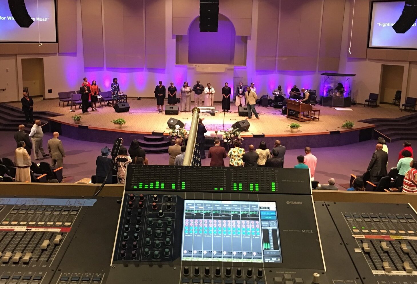 A control system for audio in a church